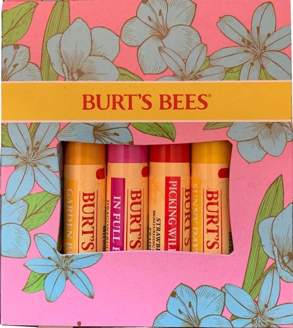 Burt's Bees Beeswax Bounty In Full Bloom Lip Balm 4-Pack Gift Set